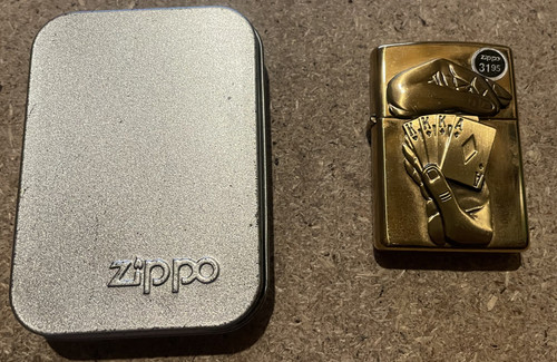 Zippo playing cards brass - zippo,