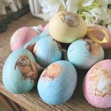 12 x Retro Ostereier Pappe 7cm