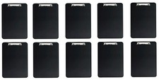 10x Klemmbrett A4 schwarz Schreibbrett Schreibunterlage Klemmmappe Clipboard