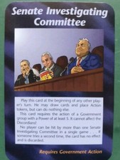 INWO Illuminati New World Order SENATE INVESTIGATING COMMITTEE - 1995 RARE CARD