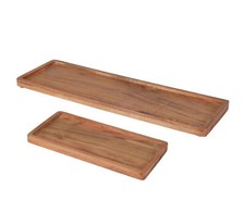 Holz Deko Tablett natur - 2