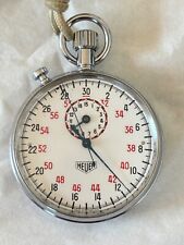 Heuer Rattrapate Stopwatch Valjoux steel case 52mm good working  (J90)