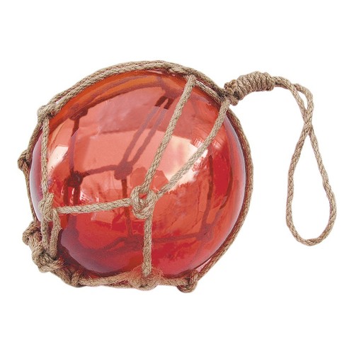 Fischerkugel aus glas - aus, glas/tauwerk