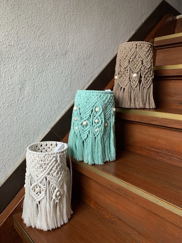 Makramee lampe handarbeit - makramee,