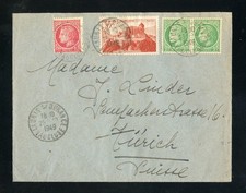 FRANKREICH Nr.857 u.a. BRIEF LAURIS 25.10.1949 - ZÜRICH SCHWEIZ (969389)