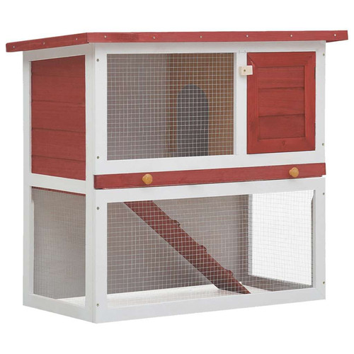 Kaninchenstall tür rot - 1, holz