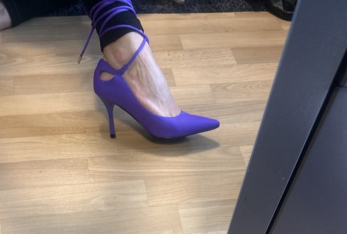 Damen pumps lila - lila, spitz