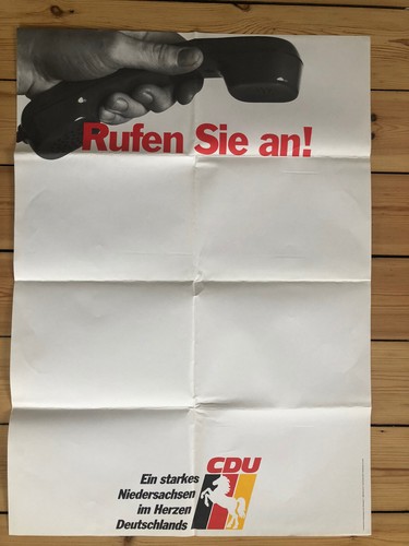 Cdu wahlplakat 1990 rufen - wahlplakat, ‚rufen