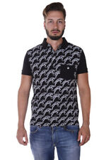 Versace Poloshirt Jeans Shirt SLIM Baumwolle Herren schwarz B3GQA7PB 899