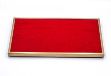 Vintage Samt Schmuck Display Tablett mit Goldrahmen aus Holz 30 x 50 cm