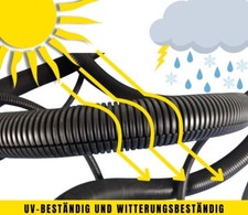 50m UV Wellrohr NW13 geschlitzt UV- Witterungsbeständig stabil flexibel