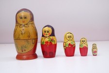 Matrjoschka Matroschka Matruschka Set 5-teilig Holz handbemalt 3,5 cm bis 14 cm