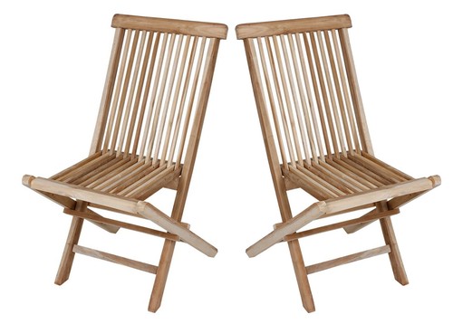 2er set teak klappstuhl - 2er,