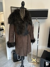 Zara Wildledermantel mit Kunstfellkragen Gr. M, Sehr gut