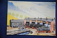 AK , Bw auf Modellbahnanlage,  Rückseite nicht beschrieben