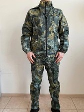 Tarnanzug für Jagd und Angeln, Farbe Eiche Grün, Jacke mit Kapuze, 💙💛