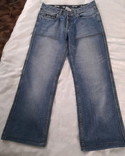 Herren Jeans Hose "Crossball", Gr. L, Blau, getragen