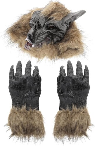 Werwolf maske latex 27cm - maske,