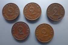 Lot - 5 mal 2 Reichspfennig