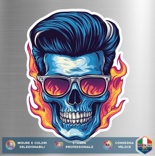 Rockabilly flammen totenkopf - rockabilly,