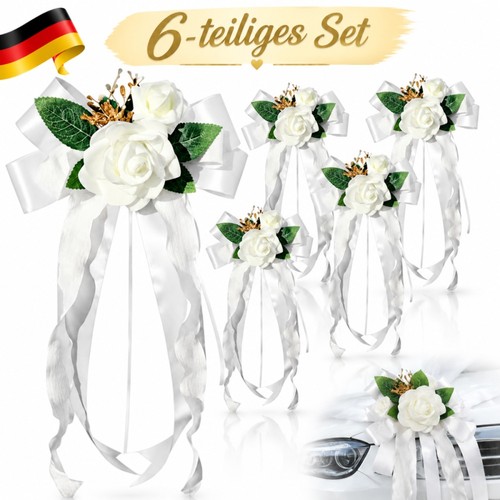 Autoschmuck hochzeit deko set - hochzeit,