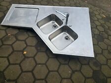 Doppelwaschtisch, Edelstahl, Gastronomie, Doppelspülbecken