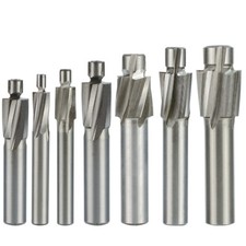 7xHSS Senker Schaftfräser M3-M12 Senkbohrer 4 Zähne Flachsenkersatz Zapfensenker