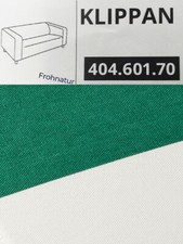 Ikea KLIPPAN Bezug für 2er Sofa Radbyn grün/weiß 404.601.70 NEU OVP Wechselbezug