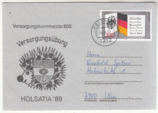 Bund, Bundeswehr Beleg, Holsatia '89, Versorgungskommando 600