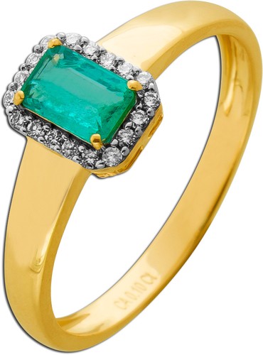 Smaragd ring gold - 333, nat
