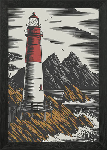 Leuchtturm felsenküste - leuchtturm, an