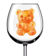 12x Aquarell Gummibärchen Kinder Vinyl Aufkleber Abziehbild Becher Weinglas Flasche Van