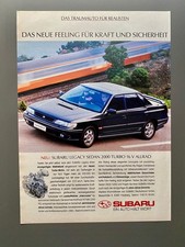 Subaru Legacy Sedan 2000 Turbo 16V Allrad 1991 Vintage Ad Werbung Reklame