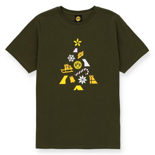 Bvb shirt winter olivgrün - t-shirt, winter,