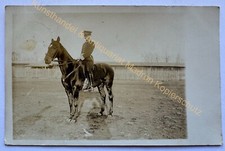 orig. Foto AK Soldat WK1 WW1 Erster Weltkrieg Uniform um 1916 München Pferd