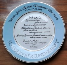 Menüteller Porzellan Teller -