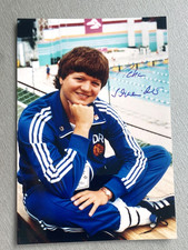 PETRA SCHNEIDER Olympiasiegerin 1980 Schwimmen signed  Foto 10x15 Autogramm