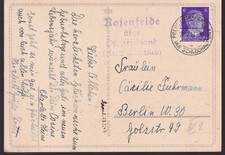 Deut. Reich, Mi. 785, Postst.II, Rosenfelde ü Pr. Friedland Kr Schlochau 22.4.43