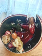 Weihnachts krippe ca. 17 × 18 cm Familie Keramik, Teelichthalter ,Weihnachtsdeko