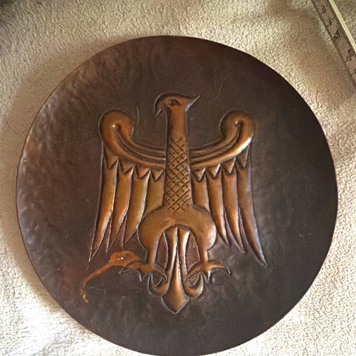 Runde kupfer metallplakette - runde, kupfer-/metallplakette