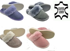 Damen Pantoffeln Echtes Leder