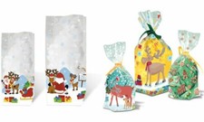 10x URSUS Zellglasbeutel Zellophan Keks Tüte Weihnachtsmann 115 x 190mm neu