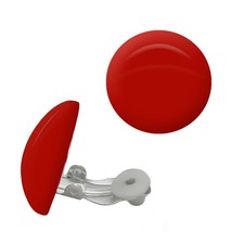 Zwei Ohrclips Ohrringe Clips Plastik Ohrclipse ohne Ohrloch viele Farben Retro