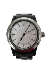 DKNY Analoguhr Damen Uhr silberfarben-schwarz Business-Look