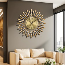 15 Zoll Wanduhr Ohne Ticken Metall Wanduhr mit arabischen Ziffern für Wohnzimmer