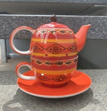 Tea For One Set / Cha Cult / orange / Keramik / ca. 300 ml