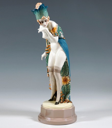 Goldscheider art deco figur - art,