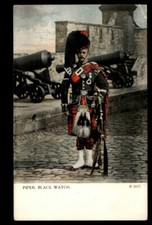 PIPER, BLACK WATCH * schottischer Soldat in Tracht mit Dudelsack, col.AK um 1912