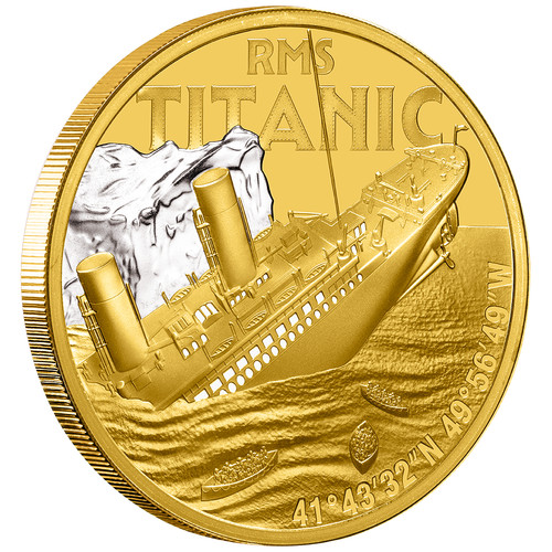 Goldmünze rms titanic - goldmünze,
