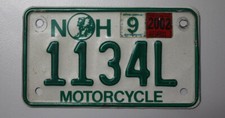 New Hampshire Motorrad-Nummernschild USA Kennzeichen Motorcycle License Plate 4L